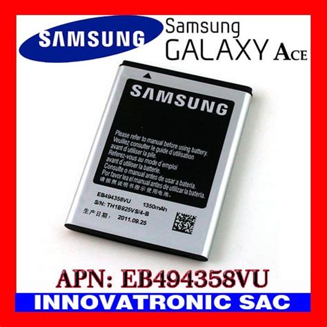 Bateria Original Samsung Galaxy Ace S5830 Apn Eb494358vu S 22 99 En