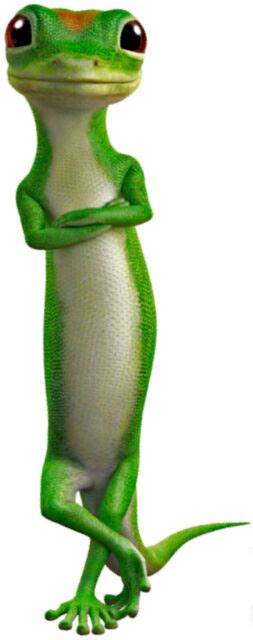 Geico Insurance Gecko Lizard Tv Advertising Full Body Window Cling