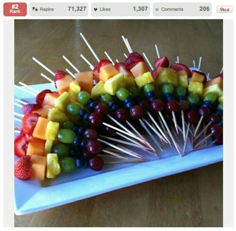 Fruit On A Stick Cute Easy Fun Snack Idea Rainbow Fruit Skewers