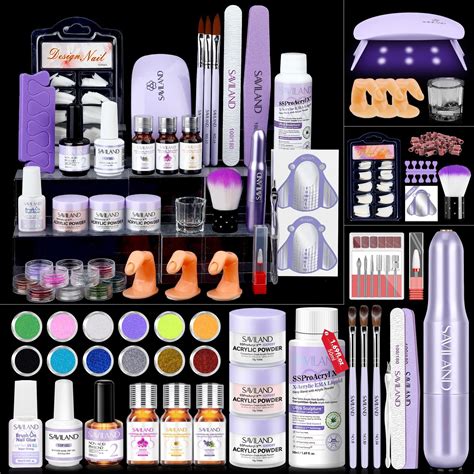 Saviland Acrylic Nail Kit With Drill Professional Nail Kit