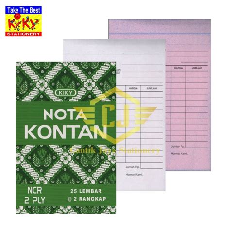 Jual Buku Nota KIKY Nota Kontan Kecil NCR 2ply 2 Rangkap K2 Per BUKU