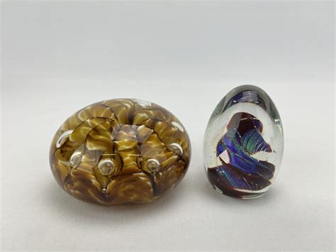 Lot 142 Pair Of Gorgeous Art Glass Paperweights Van Metre Auction