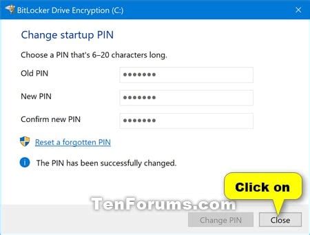 Change Bitlocker Startup Pin In Windows Tutorials