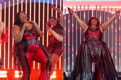 Lizzo Hailed Stunning As She Puts On Busty Display In Plunging Bra