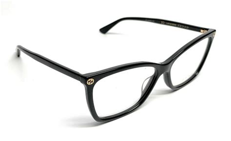 *NEW AUTHENTIC* GUCCI 0025O 001 BLACK EYEGLASS FRAME