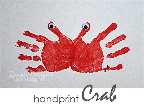 Simple Handprint Crab Craft For Kids 2paws Designs