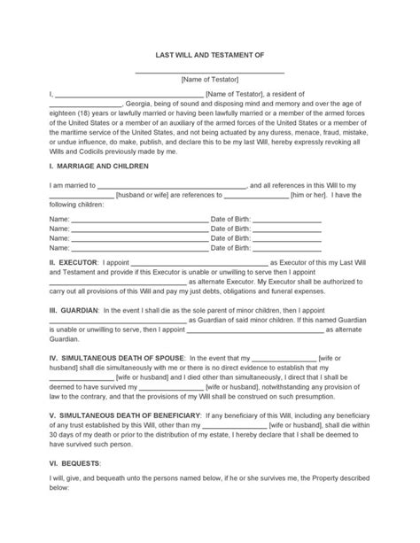 39 Last Will and Testament Forms & Templates ᐅ TemplateLab