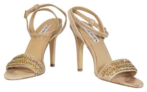 Steve Madden Gold Rhinestone Strappy Heels Pumps Size Us 6 5 Regular M