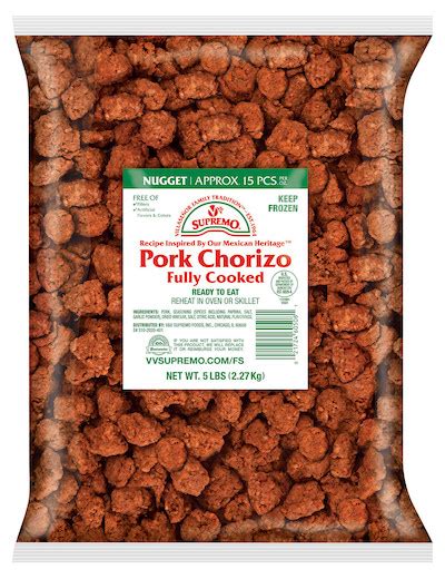 Vandv Supremo Foods Inc Launches A New Pre Cooked Frozen Chorizo Line Pizza Today