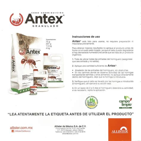 Antex Cebo Biodegradable Para Hormigas No Tóxico Para Humanos