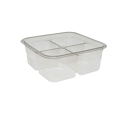 Shallow Compartment Square Container Pactiv Evergreen