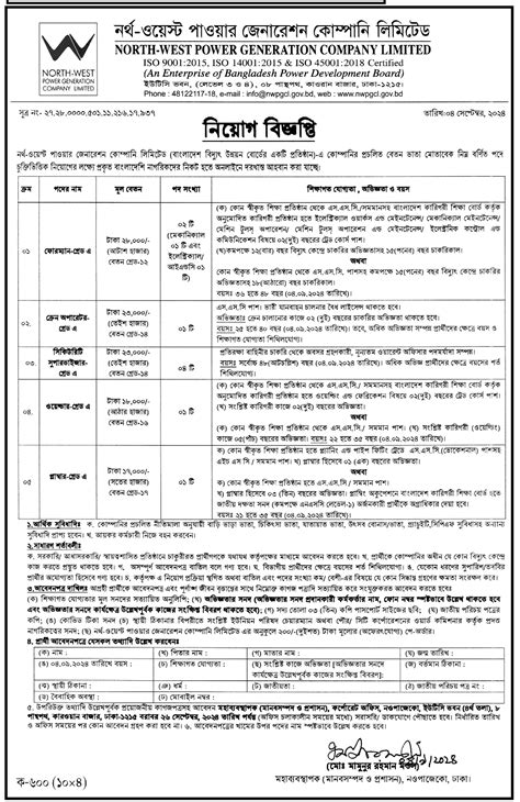 NWPGCL Job Circular 2024 Jobs Test Bd