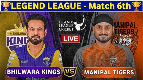 Live Manipal Tigers Vs Bhilwara Kings MT Vs BK Live 6th T20 Match