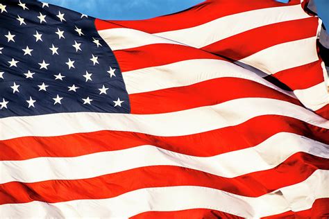 American Flag Waving In The Wind Photograph By Jon Rehg Pixels