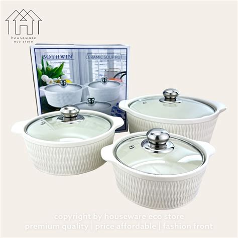 Pcs Ceramic Table Soup Pot With Lid Handle Noodles Hot Pot Soup Bowl Boiler Cookware Roasted