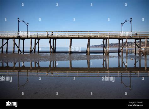 White Rock Pier Vancouver Stock Photo Alamy