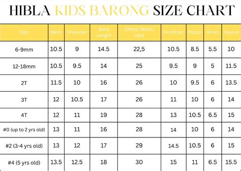 Size Guide - Hibla Limited