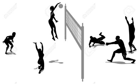 Volleyball Player Sport Athlete Actions Poses Postures Sport Game Court