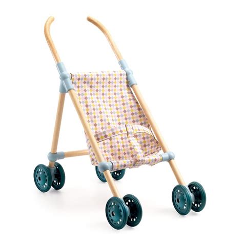 Carrito Para Mu Ecas De Madera Pomea Djeco