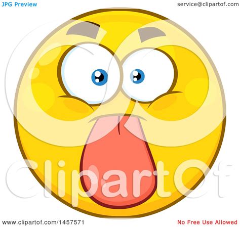 Clipart of a Cartoon Emoji Smiley Face Sticking His Tongue out ...