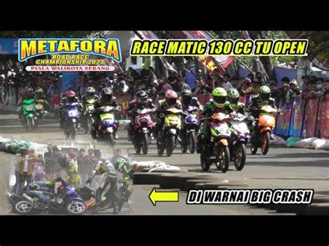 Pembalap Crash Bareng Race Matic Cc Tu Open Road Race Serang