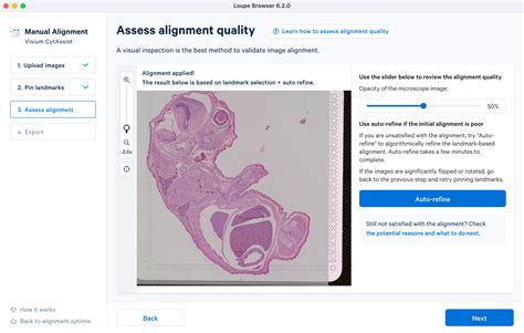 Manual Visium Cytassist Image Alignment Official X Genomics Support