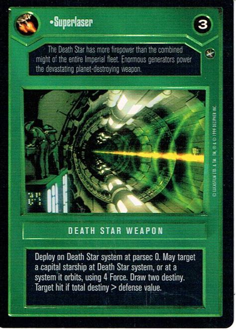 Star Wars Ccg Reflections Vrf Card Superlaser Phoenix Cards