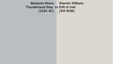 Benjamin Moore Thundercloud Gray 2124 40 Vs Sherwin Williams Drift Of