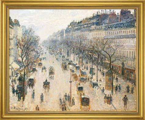 Bild Der Boulevard Montmartre An Einem Wintermorgen 1897 Gerahmt