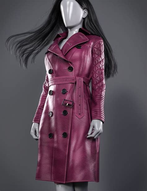 DForce Winter Trench Coat Outfit For Genesis 9 8 And 8 1 Female DAZ