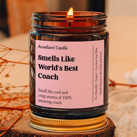 Smells Like World S Best Coach Coconut Soy Wax Candle Gift For Coach