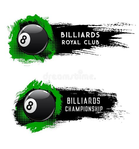 Billiard Tournament Best Player Diploma Template Stock Vector