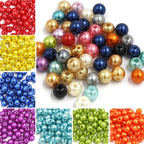 Pcs Bag Acrylic Imitation Pearls For Crafts Mm Needlework Pearl