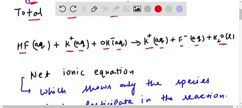 SOLVED: Identify the correct net ionic equation for the reaction that ...