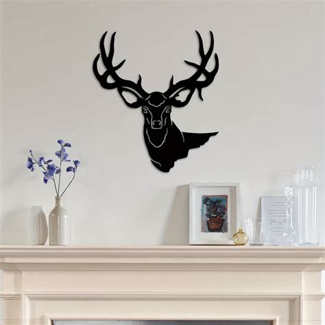 Pc D Deer Head Metal Wall Art Elegant Home And Office Decor For