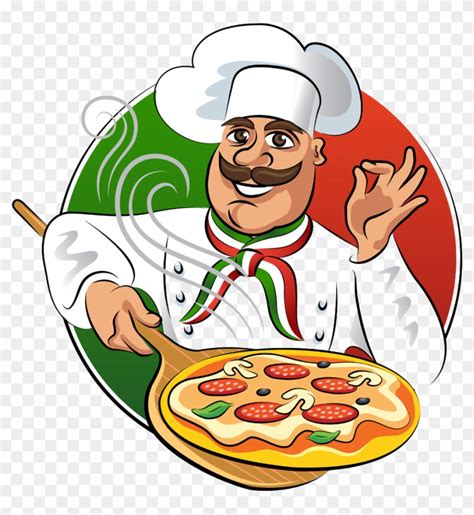 Chef Cooking Food Illustration Chef De Pizza Vector Free