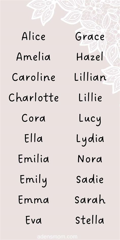 250 Old Fashioned Vintage Girl Names For 2024 Babies