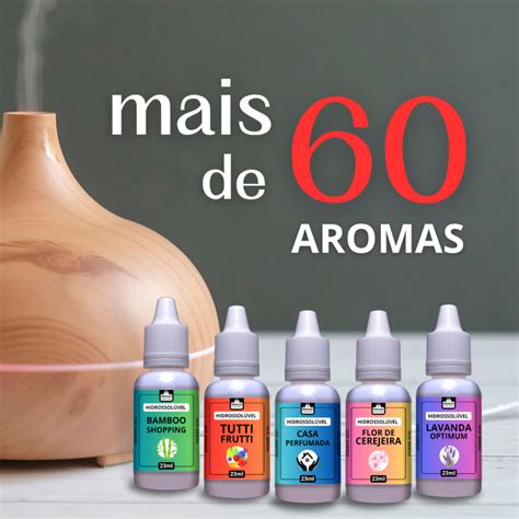 Kit 3 Essências 23 ML Hidrossolúveis para Sabonete Umidificador e