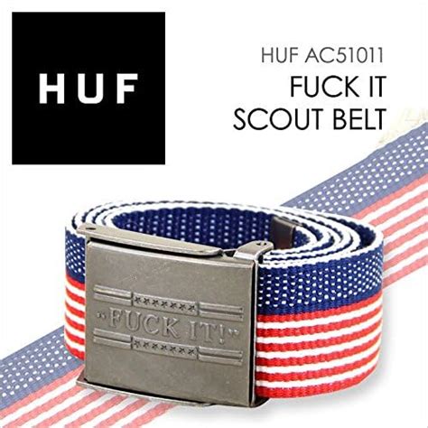 Amazon ハフ HUF ベルト FUCK IT SCOUT BELT メンズ ガチャベルト 国旗 ONE SIZE RED