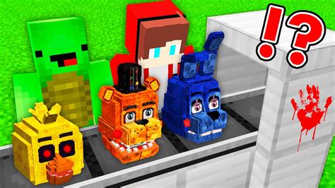 Jj And Mikey Built Fnaf Armor Maker Machine In Minecraft Freddy Chica