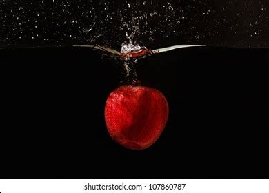 Red Apple Falling Into Water Splash Stock Photo Shutterstock