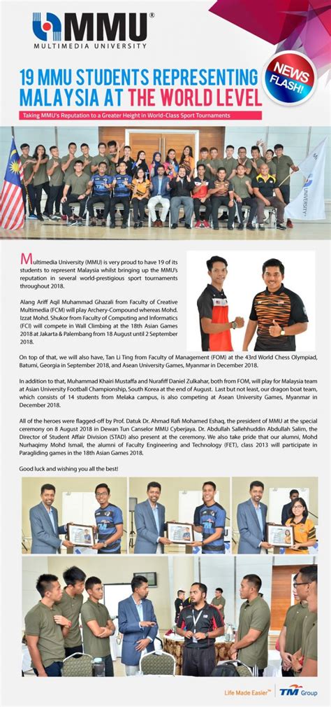 mmu students representing malaysia   world level fom