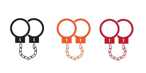 Handcuffs icon on white background. Handcuffs icon sign. illustration ...