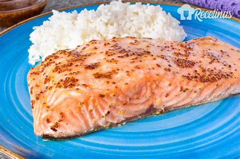 Salmón al horno con salsa de mostaza y miel Recetinas