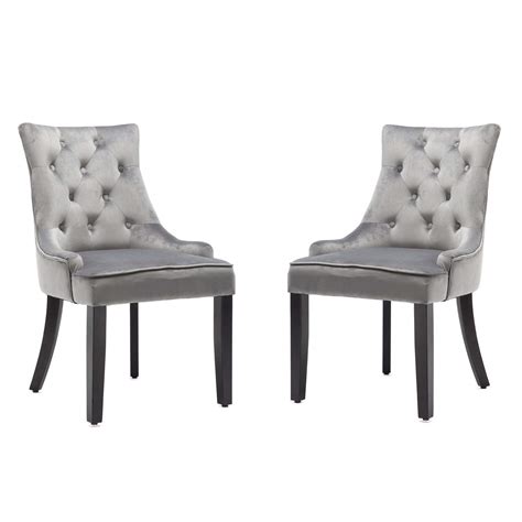 Buy Mecor Dining Chairs Set 2 Velvet Fabric Chairs With Modern Style