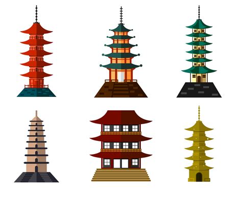 Japanese Pagoda Vector Best Decorations