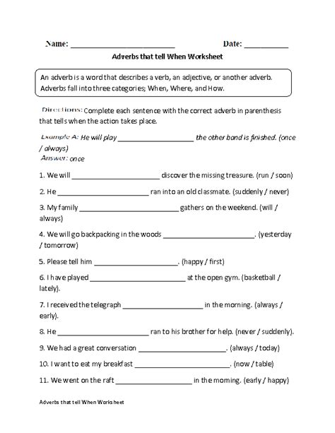 Adjective Worksheets For Middle School Worksheeto