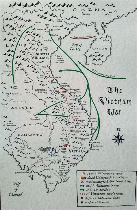 Vietnam War Map - Etsy