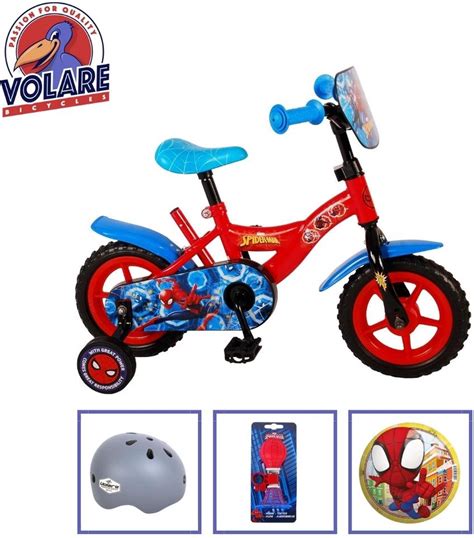 Vélo pour enfants Volare Spider Man 10 pouces Doortrapper Avec