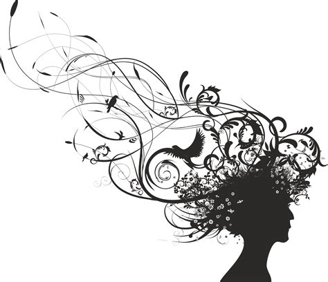 Curly Hair Woman Vector Art Free Vector Cdr Download